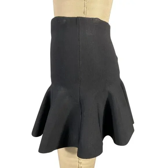 A.L.C. Flounce Black Eliza Skirt Size S - Picture 3 of 6